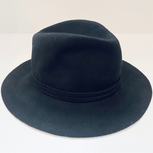 Maje 100% wool fedora hat with rope detail band - Picture 3 of 8